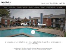 Tablet Screenshot of liveatwimbledonapts.com